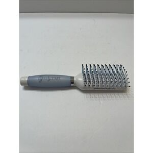 Vintage Goody Start Hairbrush Tourmaline Ionic Ceramic Gel Handle White Blue 9"